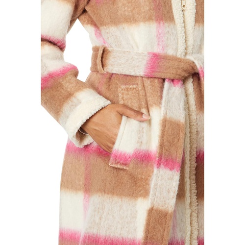 케이트스페이드 Kate Spade New York Belted Maxi Wool with Sherpa Detail