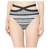 Kenneth Cole Womens Standard Banded Cross Front Mid Rise Hipster Bikini Swimsuit Bottom