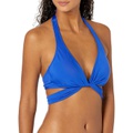 Kenneth Cole Womens Wrap Front Halter Bra Bikini Swimsuit Top