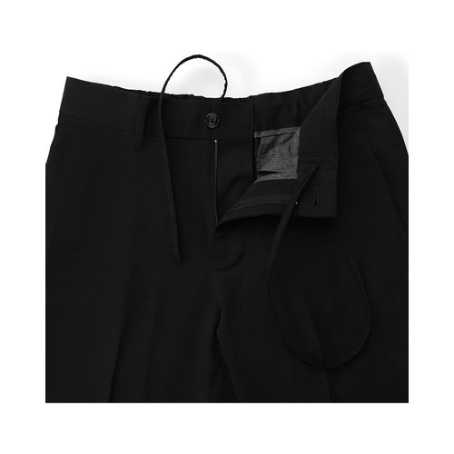  Kenneth Cole Reaction Stretch Solid Drawstring Slim Fit Flat Front Flex Wasitband Dress Pants