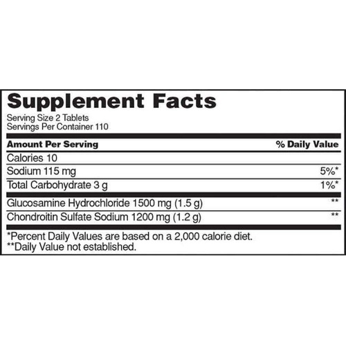  Kirkland Signature Extra Strength Glucosamine 1500mg/Chondroitin 1200mg Sulfate - 220 Count (Pack of 1)