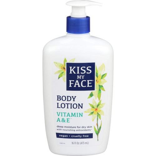  Kiss My Face Body Lotion (Packaging May Vary), opaque, Vitamin A and E, 16 Fl Oz