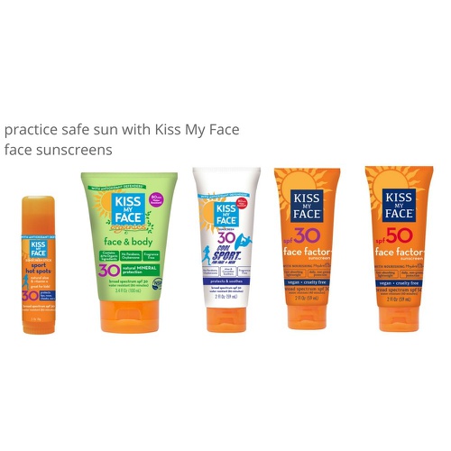  Kiss My Face Hot Spots Sunscreen Stick, SPF 30 Sunblock, 0.5 oz Stick