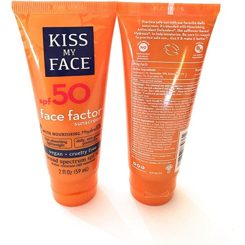  Kiss My Face Face Factor Face + Neck Sunscreen SPF 50 2 OZ (Pack of 2)