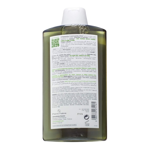  Klorane Shampoo with Olive Extract, Thicker Fuller & Stronger Hair, Antioxidant Rich, Paraben & SLS Free