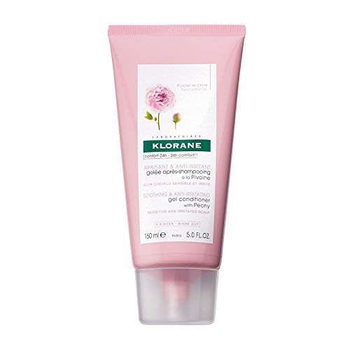  Klorane Gel Conditioner with Peony, Soothing Relief for Dry Itchy Flaky Sensitive Scalp, pH Balanced, Provides Scalp Comfort