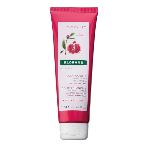  Klorane Sulfate Free Color Enhancing Leave-in Cream with Pomegranate, Protect & Extend Color Treated Hair, Anti-Fade, 4.2 oz.