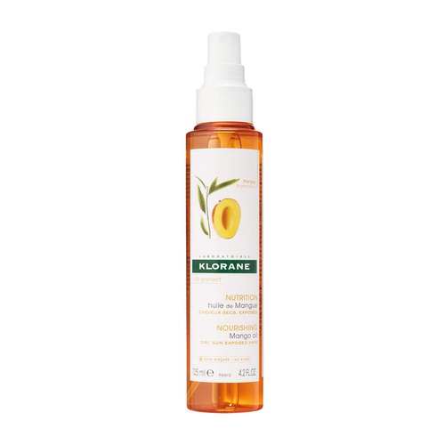  Klorane Nourishing Mango Oil - Dry Hair Oil, Waterproof, UV Protecting Spray, Paraben, Sulfate, Silicone Free