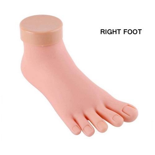  Krofaue Practice Fake Foot Model 1 Pair Flexible Soft Silicone Prosthetic Manicure Tool for Nail Art Training