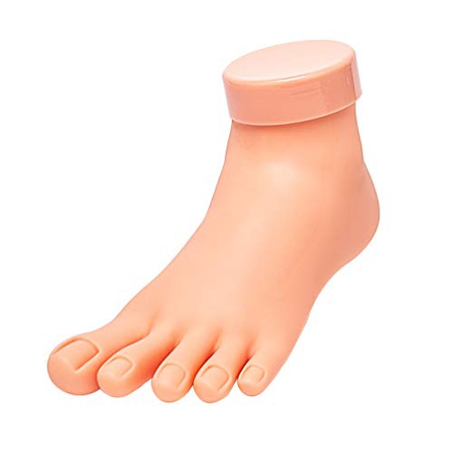  krofaue Practice Fake Foot Model Flexible Soft Silicone Prosthetic Manicure Tool for Nail Art Training Display