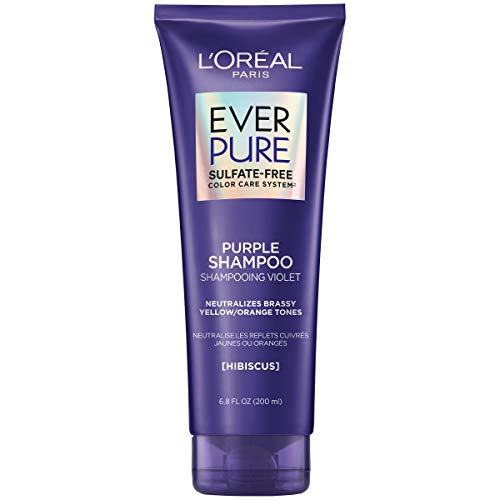  LOreal Paris Hair Care EverPure Sulfate Free Brass Toning Purple Shampoo for Blonde, Bleached, Silver, or Brown Highlighted Hair, 6.8 Fl. Oz (Packaging May Vary)