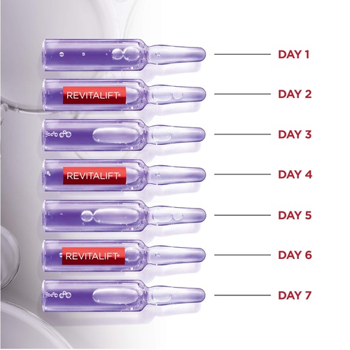  LOreal Paris Revitalift Derm Intensives Hyaluronic Acid Serum Ampoules 7 Day Boost PureHyaluronic AcidAnti-Aging Ampoules to visibly replump skin in 7 days, 7 Ampoules, 0.28 fl;