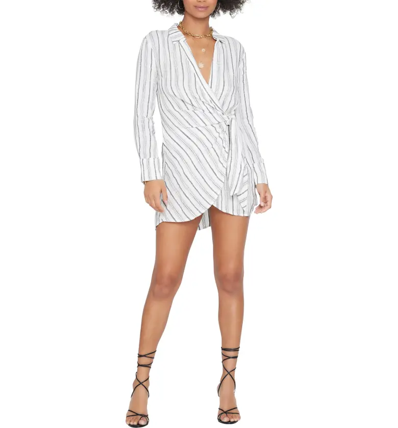 L Space Daydream Long Sleeve Cover-Up Shirtdress_SUMMER NIGHTS STRIPE