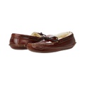 L.L.Bean Leather Double-Sole Slippers Shearling Lined