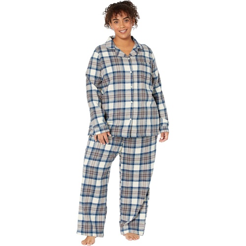  L.L.Bean Plus Size Scotch Plaid Flannel Pajamas Plaid