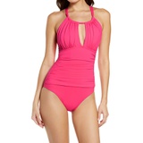 La Blanca Island Goddess Mio High Neck One-Piece Swimsuit_GINGER