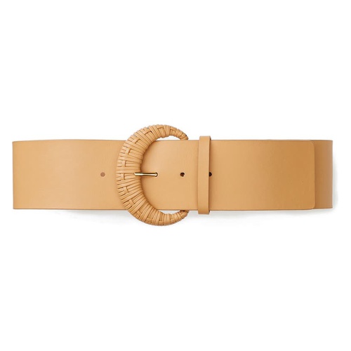  Lafayette 148 New York Woven Buckle Leather Belt_HONEYNUT