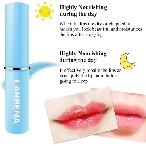  LANBENA Hyaluronic Acid Lip Balm Moisturizing Lips Reduce Fine Lines Relieve Dryness Long-Lasting Protection Nourishing Lip Care (1.8g / 0.06 fl oz)