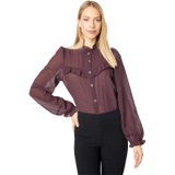 LASCANA High Neck Ruffle Blouse