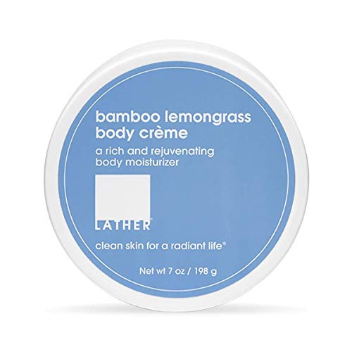  LATHER Bamboo Lemongrass Body Creme, 7 Ounce - Rich, Rejuvenating Body Lotion with Shea Butter