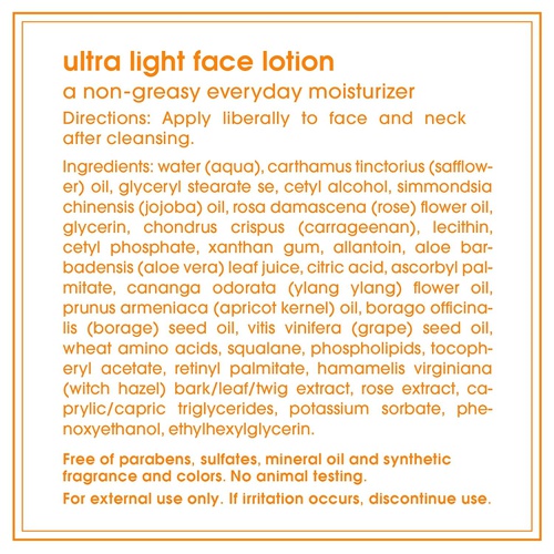  LATHER Ultra Light Face Lotion 2 oz - gentle, nutrient-rich botanical face lotion for all skin types, especially those with sensitive skin
