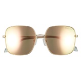 Lilly Pulitzer Aubree 56mm Polarized Square Sunglasses_SHINY GOLD/ GOLD MIRROR
