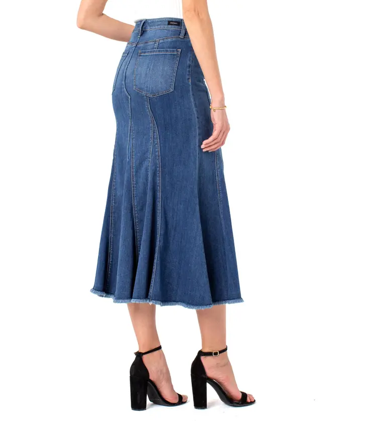  Liverpool Los Angeles Denim Midi Skirt_DARWIN PURE