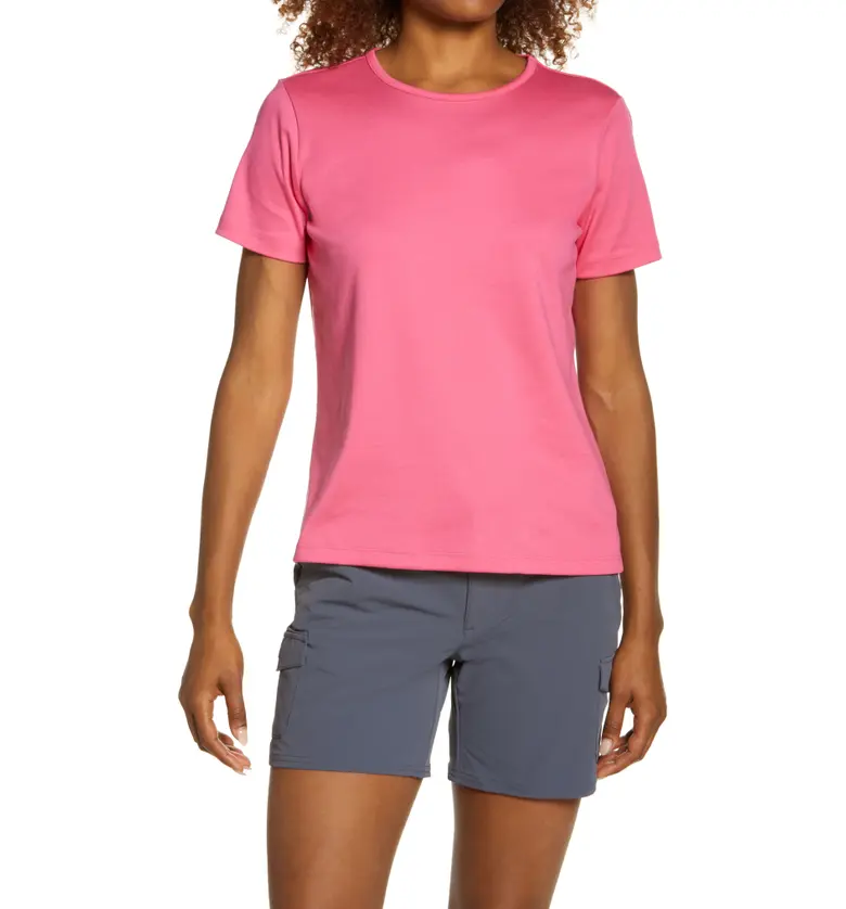 LLBEAN L.L.Bean Womens Short Sleeve T-Shirt_AZALEA