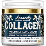 Lorandy Collagen Moisturizer - Made in USA - Potent Marine Collagen & Hyaluronic Acid - Face, Neck & Chest Cream to Reduce Wrinkles & Fine Lines - Anti Aging Effect - Healthy Revit