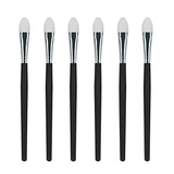 LORMAY 6 Pcs Silicone Eyeshadow and Lip Brushes. Professional Tools for Applying Cream Shadows and Lip Colors