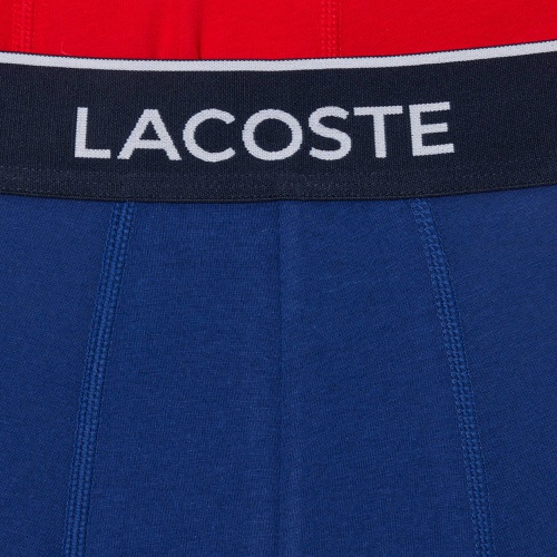 라코스테 Lacoste Menu2019s Long Stretch Cotton Boxer Brief 3-Pack