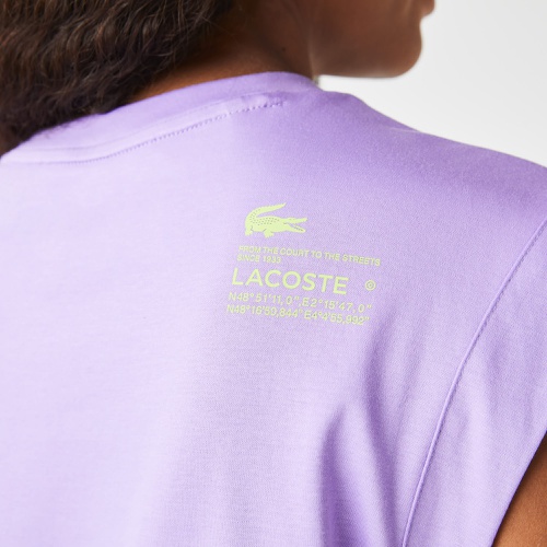 라코스테 Lacoste Womenu2019s SPORT Loose Fit Branded Coordinate T-Shirt