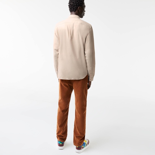 라코스테 Lacoste Mens Regular Fit Branded Flannel Shirt