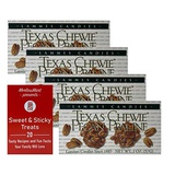 Lammes Candies Gourmet Caramel Pecan Pralines Gift Box | Individually Wrapped Buttery Texas Pralines Caramel Candy Clusters (4 Pack - 2 ounces each) Plus Recipe Booklet Bundle