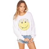 Lauren Moshi Chevelle Crop Pullover with Ruffles Daisy Peace