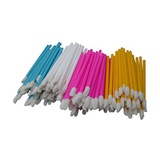 Leimdu 200 PCS Disposable Lip Brushes Lipstick Gloss Wands Applicator Makeup Tool Kits (White,Blue,Pink,Yellow)