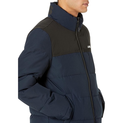 리바이스 Levis Arctic Cloth Stand Collar Quilted Logo Puffer Jacket
