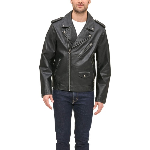 리바이스 Levis Mens Faux Leather Classic Motorcycle Jacket