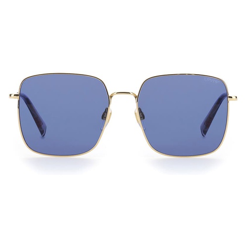 리바이스 Levis 56mm Square Sunglasses_GOLD GREY/ BLUE