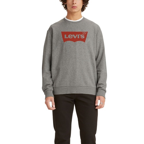 리바이스 Mens Graphic Crewneck Regular Fit Long Sleeve Sweatshirt