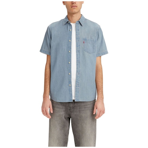 리바이스 Mens Classic 1 Pocket Short Sleeve Regular Fit Shirt