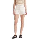 High-Waisted Cotton Mom Shorts
