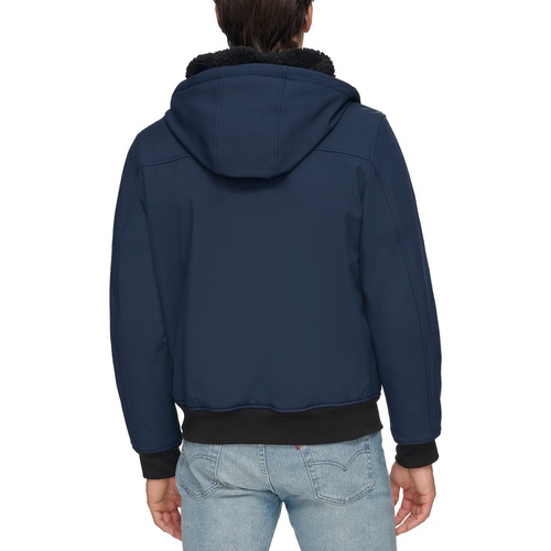 리바이스 Mens Soft Shell Sherpa Lined Hooded Jacket