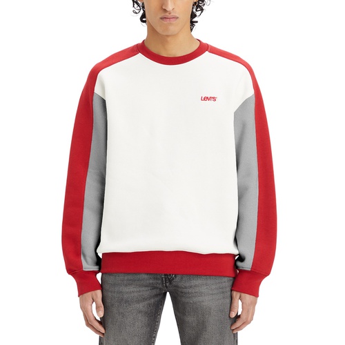 리바이스 Mens Relaxed-Fit Colorblocked Logo Sweatshirt
