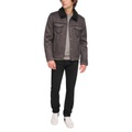 Mens Relaxed-Fit Faux-Shearling Trucker Jacket