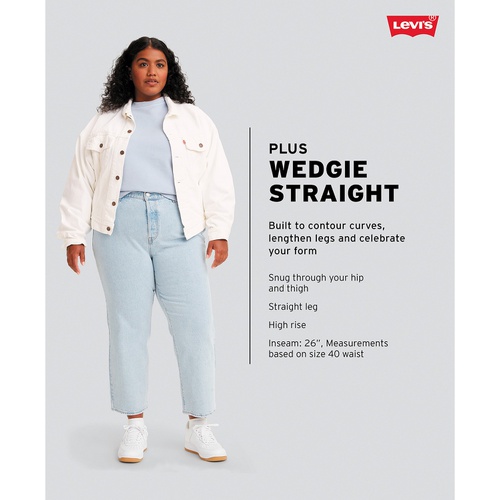 리바이스 Trendy Plus Size Wedgie Straight-Leg Jeans