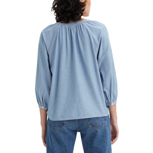 리바이스 Womens Mirabelle Button-Front Cotton Top