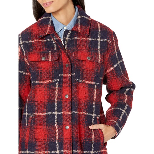리바이스 Levis Oversized Wool Blend Shirt Jacket w/ Sherpa Lining