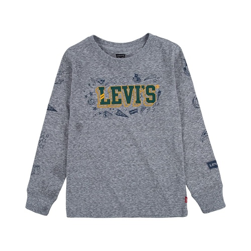리바이스 Levis Kids Long Sleeve Graphic T-Shirt (Big Kids)