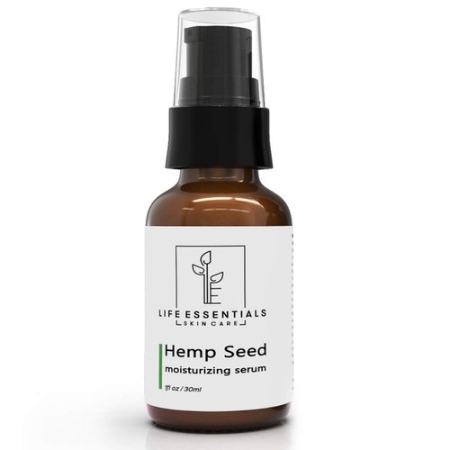  Life Essentials Skin Care Life Essentials Hemp Seed Oil for Skin Care - 1 Fl Oz- Moisturizer and Facial Serum with Pure Hemp Seed Oil- Reduce Fine Lines, Wrinkles, and Acne - Soothes Inflammation and Modera